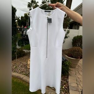 Tahari White Sleeveless Dress